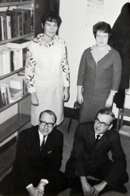 Fagerson (seated, right) in 1968 - Bethel University Digital Library